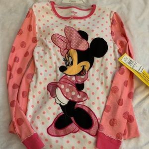 Disney Girls Two Piece Pajama Set Minnie Mouse